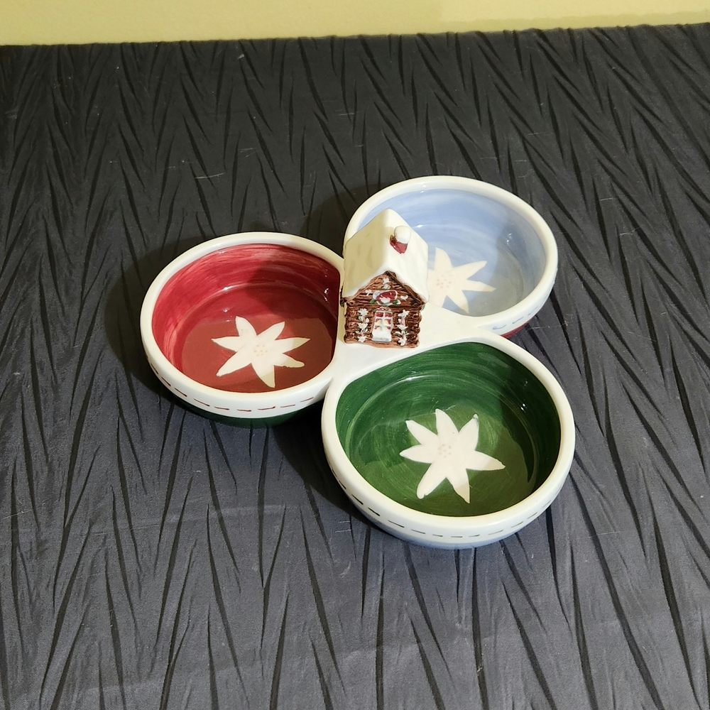 Vintage Living Quarters Ceramic Relish Dish